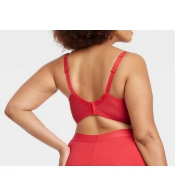 🧡 NWT Auden The Sublime push-up plunge underwire bra, red - Picture 2 of 8